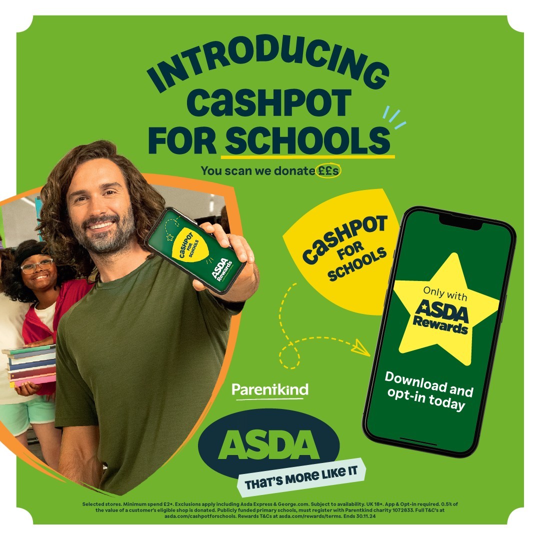 Asda Rewards Cashpots For Schools